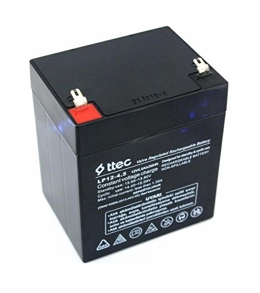Ttec Hhm 4.5AH 12V Batarya Dik 4.5 Amp Dik Bakımsız Kuru Akü