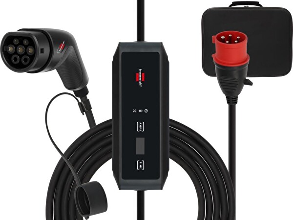 Brennenstuhl E-Mobility Serisi Duvar Tipi Uyumlu 3 Fazlı Elektrikli Araç Taşınabilir Şarj Istasyonu 8 MT Kablolu 16A. 11 KW