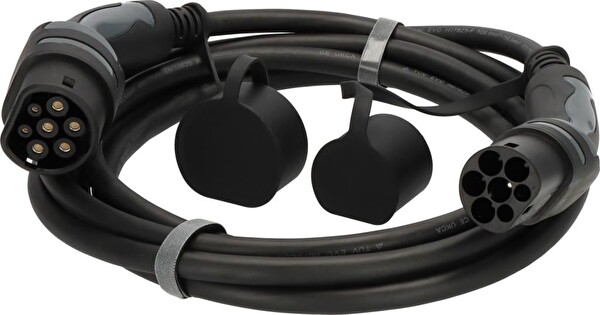 Brennenstuhl E-Mobility Serisi Duvar Tipi ve İstasyon Uyumlu Elektrikli 3 Fazlı IP55 Lisanslı 7 MT Kablolu 22 KW Araç Şarj Kablosu