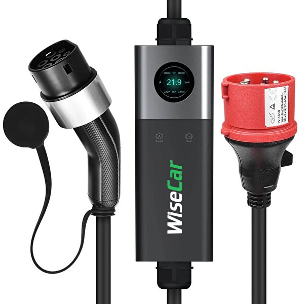 WiseCar WTPS3 22 KW Taşınabilir Elektrikli Araç Şarj Cihazı Mobil Uygulamalı - Wifi - Bluetooth