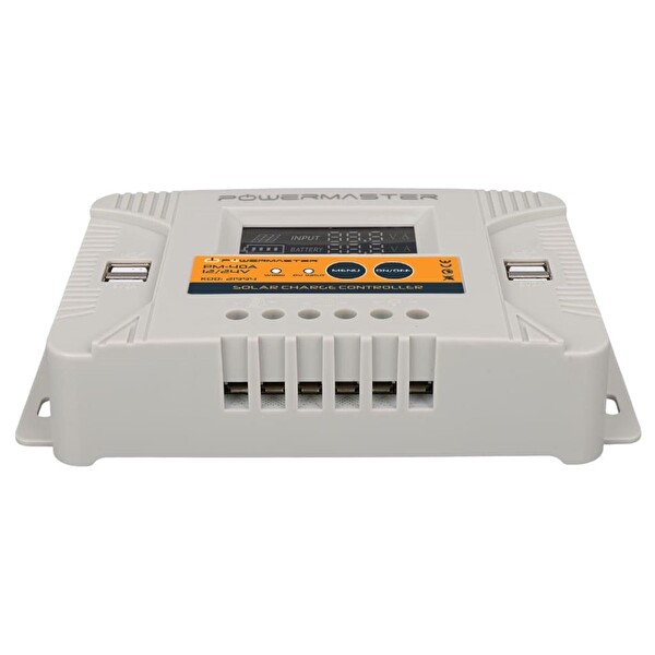 Powermaster PM-40A 12V-24V 40 Amper 4 USB Çıkışlı Dijital Ekranlı Solar Şarj Regülatörü Akü Şarj Cihazı