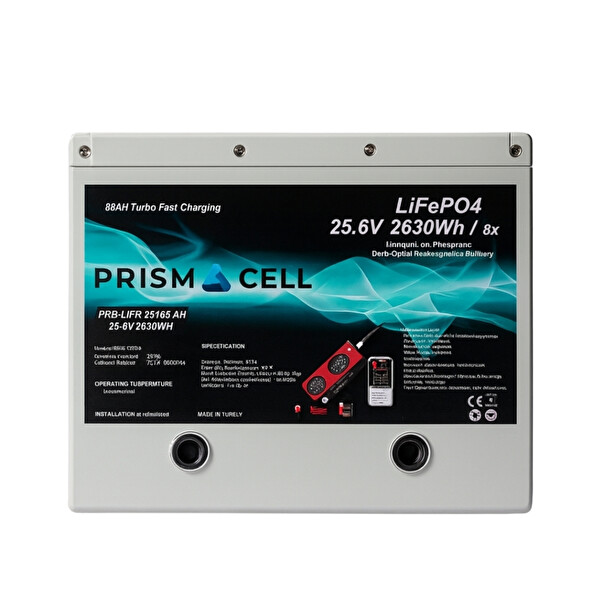 Prismacell 25.6V 105Ah LiFePO4 Akü - Solar ve Marin Uyumlu