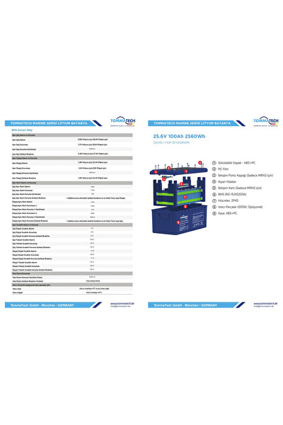 Tommatech LFP MRN1 Series 100AH 25.6V LV