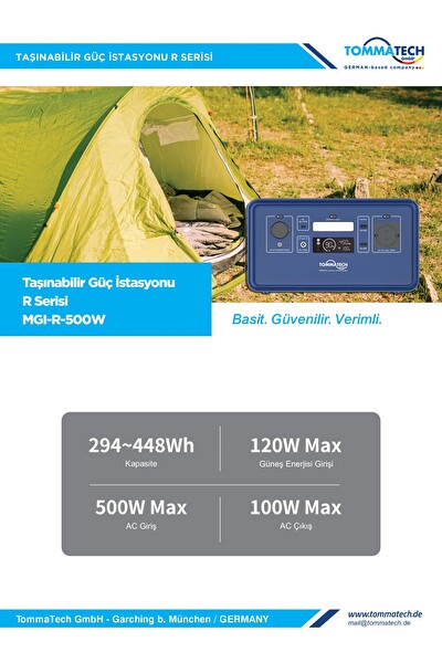 TommaTech 448Wh Taşınabilir Güç İstasyonu