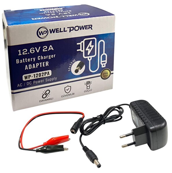 WellPower WP-1202PA 12.6 V 2 Amper Akü Şarj Adaptörü