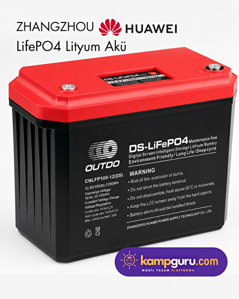 Outdo 12 V 100 Amper Lityum Akü Huawei LİTHİUM Battery