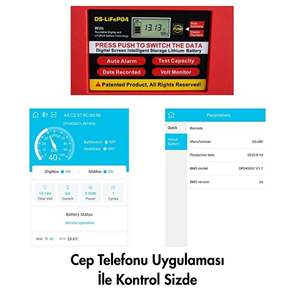 Outdo 12 V 100 Amper Lityum Akü Huawei LİTHİUM Battery