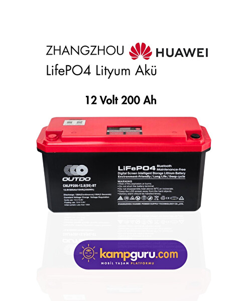 Outdo 12 VOLT 200 Amper Lityum Akü Huawei LİTHİUM Battery
