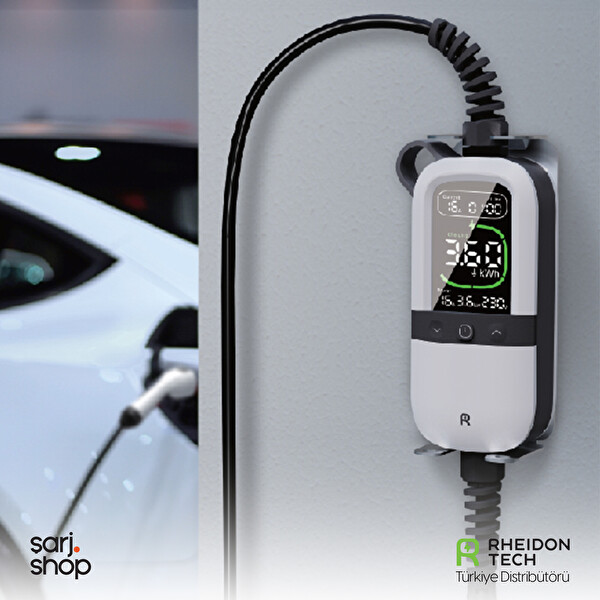 Rheidon Tech 3.6 kW TÜV Sertifikalı Taşınabilir Elektrikli Araç Şarj Cihazı PC200-3K6