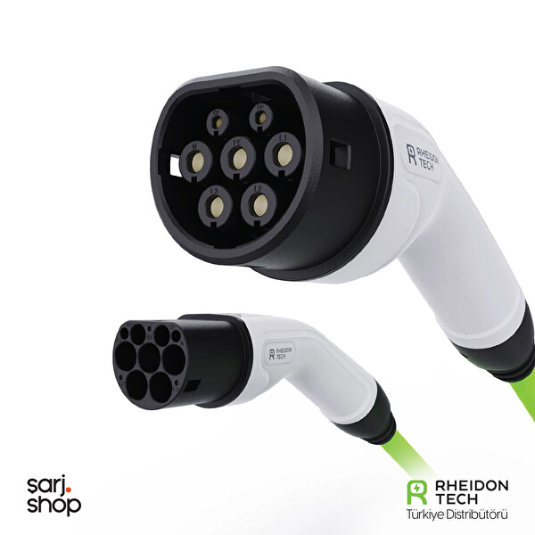 Rheidon Tech CC268-22kW Type 2 3 Faz 32A 6M IP54 EV Charging Cable Elektrikli Araç Şarj Kablosu