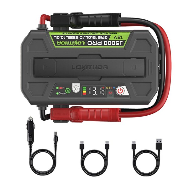 Lokithor J5000PRO 12V 5000Amp LiFePO4 Akıllı Akü Takviye - Powerbank - Led Lamba