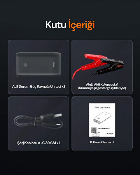 70mai Jump Starter 2 Akü Şarj Cihazı