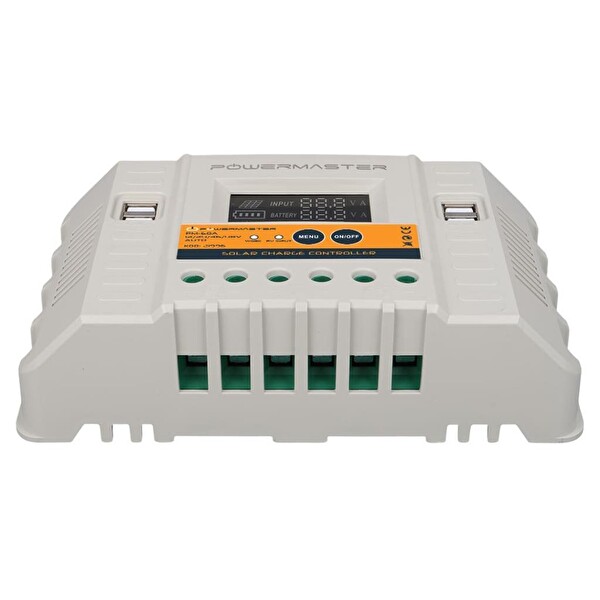 Powermaster PM-60A 12V-24V-36V-48V 60 Amper 4 USB'li Dijital Otomatik Solar Şarj Regülatörü