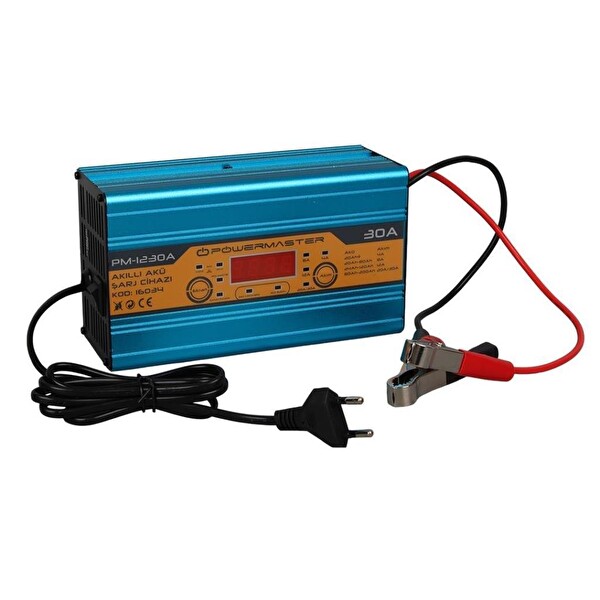 Powermaster PM-1230A 12Volt Max 30Amper Kuru-Asit-Jel Akü Şarj Cihazı