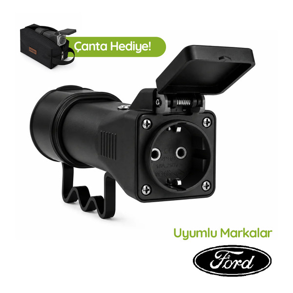Plugen Tek Çıkışlı V2L Adaptör Ford Uyumlu Schuko Çıkış 3.6 kW