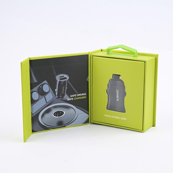 Omars USB Type-C PD 20 W Çift Portlu Araç İçi Hızlı Şarj Cihazı