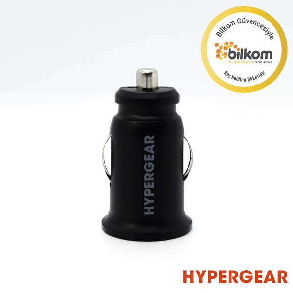 HyperGear 2.1A 2x Hızlı Araç Şarj Aleti + Siyah Lightning Kablo