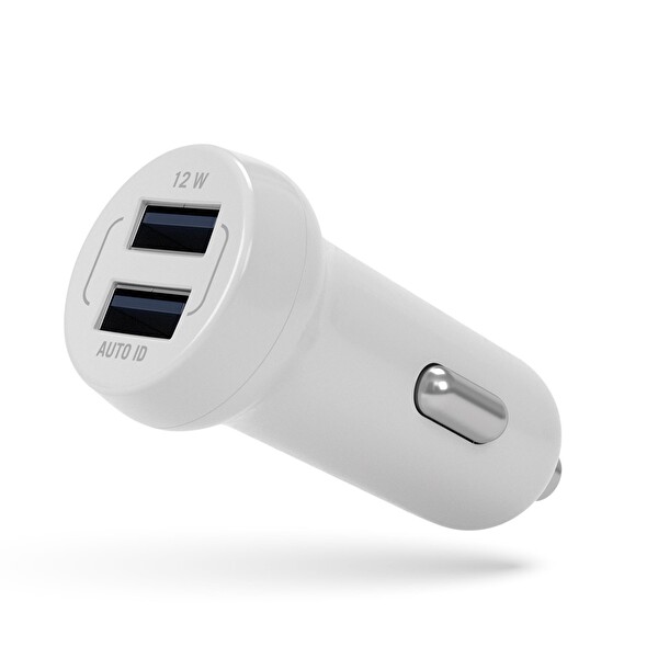 Nautica CH15 Çift USB Çakmaklık Girişli Beyaz Araç İçi Şarj Cihazı