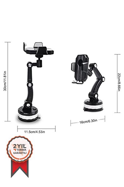 Torima JX-028 Evrensel 360 Derece Dönen Siyah Araç İçi Telefon Tutucusu