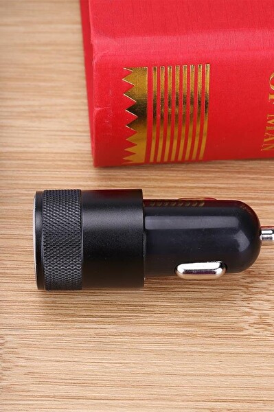 Torima C3 Tüm Araçlara Uyumlu Araba Çakmaklık Çift USB Girişli Siyah Oto Şarj Aleti Soketi
