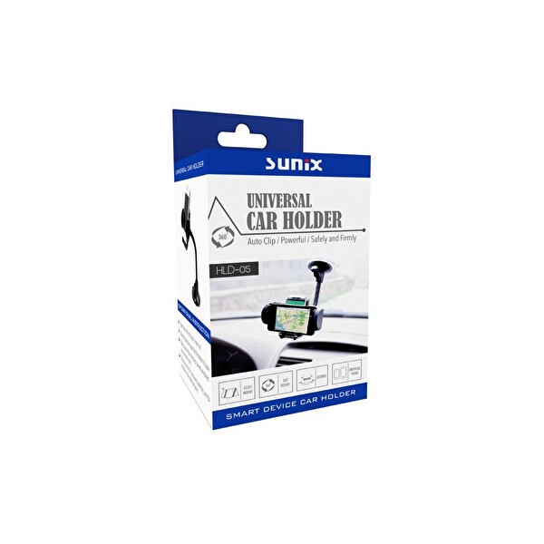 Sunix HLD-05 Vantuzlu Cama Yapışan Araç İçi Telefon Tutucu