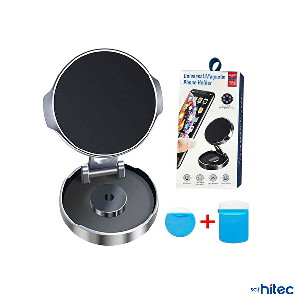 ScHitec Katlanabilir Manyetik Siyah Araç İçi Telefon Tutucu
