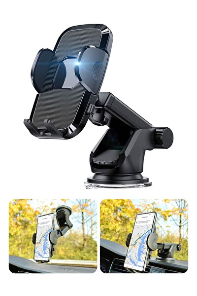 Mega Oto Market Vantuzlu 270 Derece Hareketli Araç İçi Telefon Tutucu