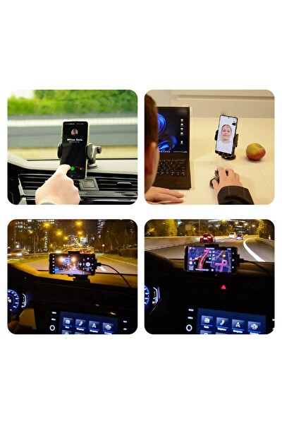 Mega Oto Market Vantuzlu 270 Derece Hareketli Araç İçi Telefon Tutucu