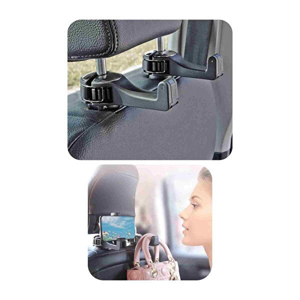 Mega Oto Market Arka Koltuk Kafalık Askılık Kanca Telefon Tutucu