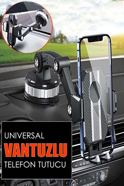 Mega Oto Market FR-171 Universal 360 Derece Vantuzlu Çok Fonksiyonlu Araç Telefon Tutucu