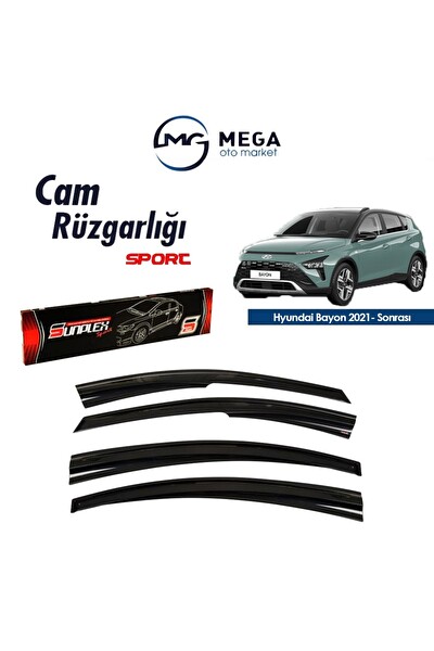 Mega Oto Market Hyundai Bayon 2021- Sonrası Mugen Tip Cam Rüzgarlık Sunplex