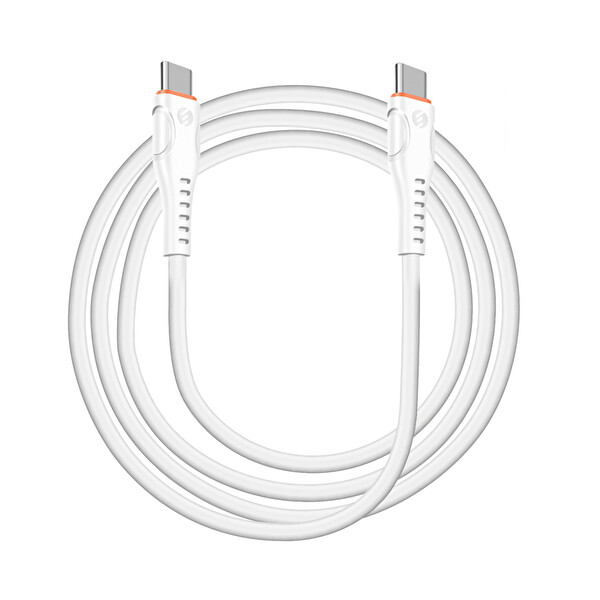S-Link SL-EC38PD Type-C to Type-C Kablolu 38W PD - USB QC3.0 Beyaz Araç Şarj Cihazı