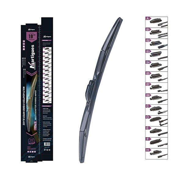 11 Aparatlı 450MM 18" Hibrit Silecek