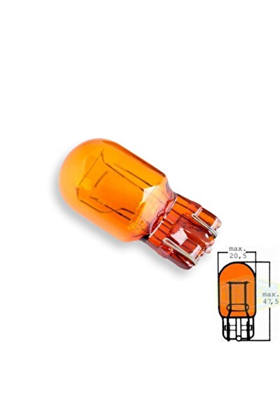 Mega Oto Market 12V 21/5W Çift Duy Dipsiz Turuncu T20 Ampul Trifa 1 Adet 81791