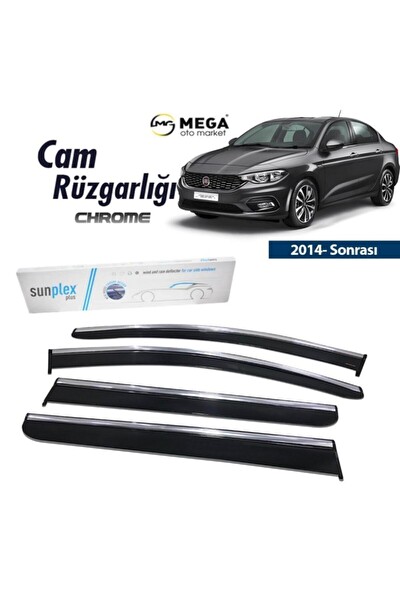 Mega Oto Market Fiat Egea 2014- Sonrası Uyumlu Krom Cam Rüzgarlığı
