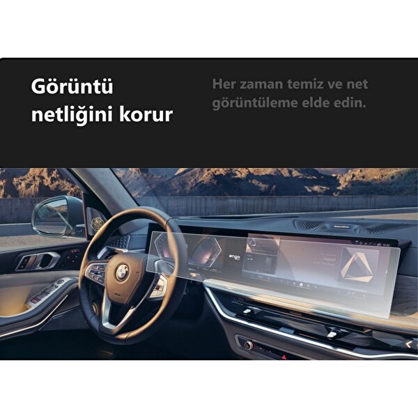 Engo BMW X7 Mat Ekran Koruyucu Şeffaf Tam Kaplama Tek Parça