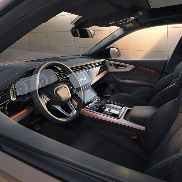 Engo Audi Q8 Mat Ekran Koruyucu Multimedya Kumanda Gösterge Klima