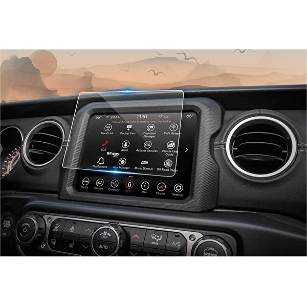 Jeep Wrangler Ekran Koruyucu 8.4" Multimedya Uyumlu Nano