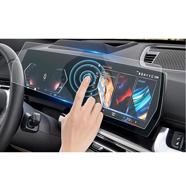 Engo BMW iX2 Mat Ekran Koruyucu Multimedya U10 Kavisli Tek Parça
