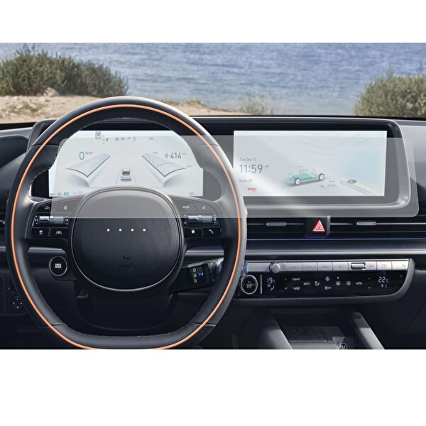 Engo Hyundai Ioniq 6 Mat Ekran Koruyucu Multimedya Dijital Kadran