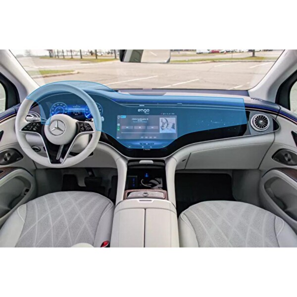 Engo Mercedes EQS 500 Ekran Koruıyucu Şeffaf Nano Tam Kaplama