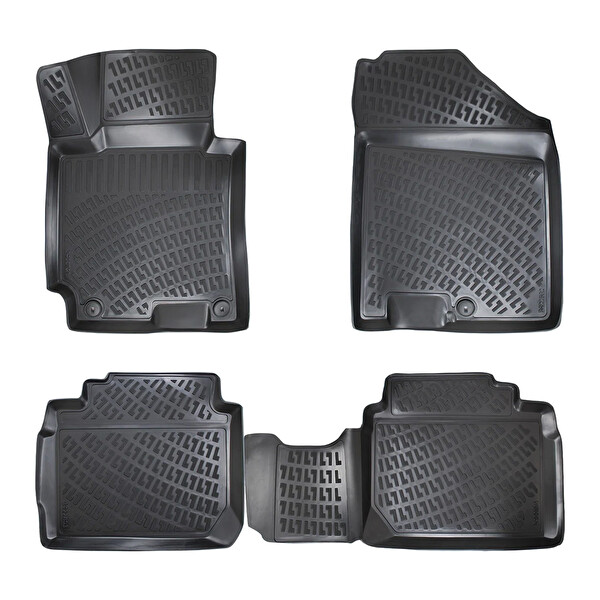 Rizline 3D Oto Paspas Siyah Renk Kia Cerato 2004 - 2009 İle Uyumlu