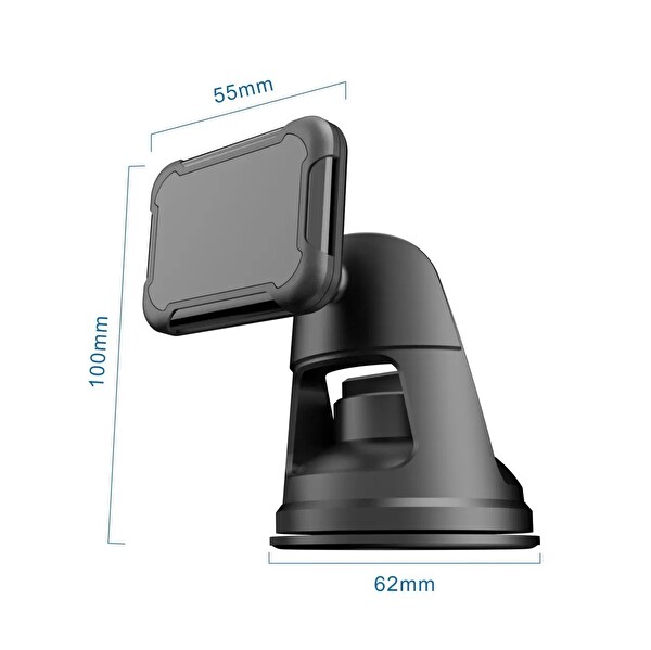 Concord CH123 Vantuzlu Oynar Başlıklı Mıknatıslı Telefon Araç Tutucu