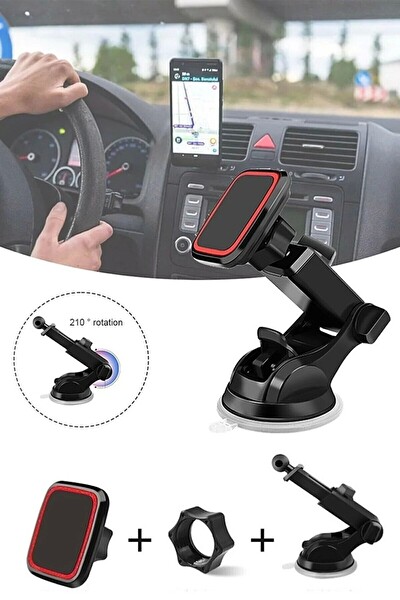 Concord CH110 Mıknatıslı Oynar Başlıklı Vantuzlu Araç Tutucu