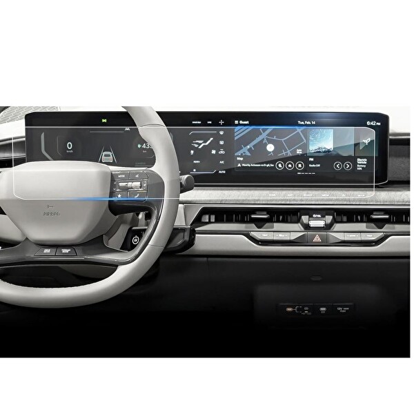 Engo Kia Ev6 Mat Ekran Koruyucu Multimedya ve Gösterge 2024-2025