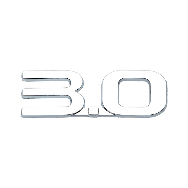 Mega Oto Market 3.0 Plastik Krom Arma Bagaj Etiketi Logo Sticker