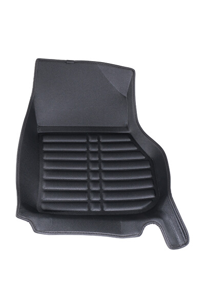 Mega Oto Market Mini Countryman 2017-2023 İle Uyumlu Dikişsiz (Press) Siyah 5D Deri Havuzlu Paspas