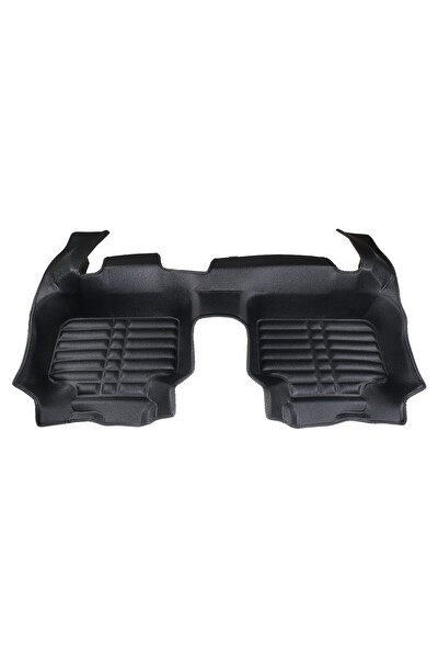 Mega Oto Market Mini Countryman 2017-2023 İle Uyumlu Dikişsiz (Press) Siyah 5D Deri Havuzlu Paspas