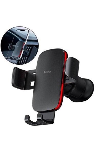 Baseus Metal Age Klima Havalandırma Bölmesi Araç İçi Telefon Tutucu-Siyah