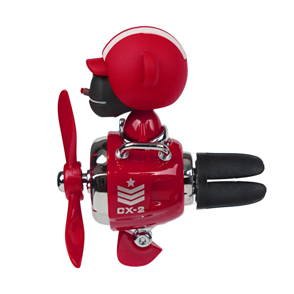 Mega Oto Market Pervaneli Klima Süsü Oto Koku Klipsi Sallanan Başlı Pilot Gorilla Araba Hava Ferahlatıcı Kırmızı